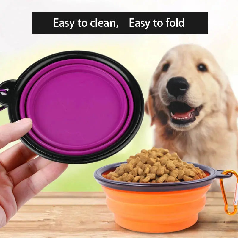 350/1000ml Collapsible Pet Dog Silicone Bowl sitodo