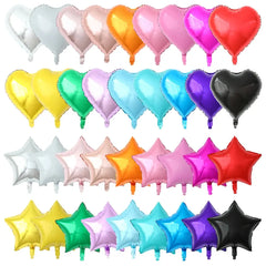 Star & Heart Aluminum Balloons