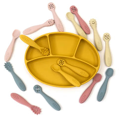 3PCS Silicone Spoon and Fork Set for Baby sitodo