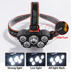 5 LED Rechargeable Headlamp - Sitodo