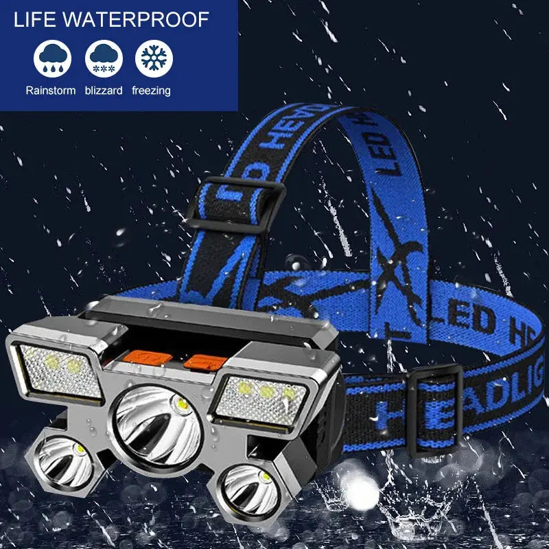 5 LED USB Rechargeable Headlamp sitodo