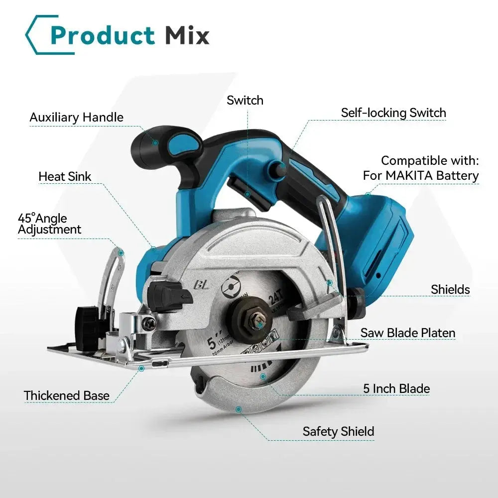 5-inch Brushless Electric Circular Saw - Sitodo