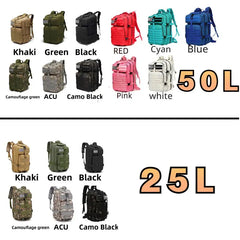 25L/50L Waterproof Tactical Backpack sitodo