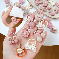 50Pcs Baby Cartoon Elastic Hair Bands sitodo