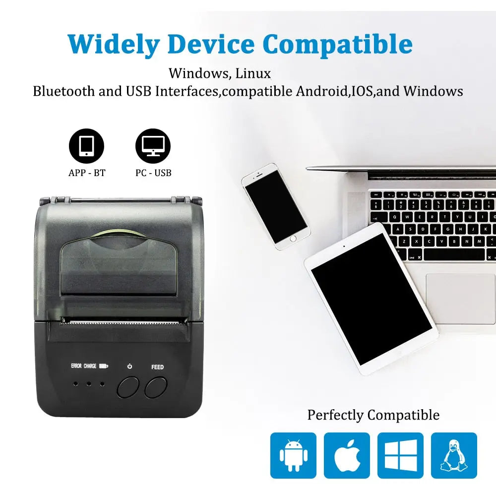 58mm Bluetooth Thermal Receipt Printer sitodo