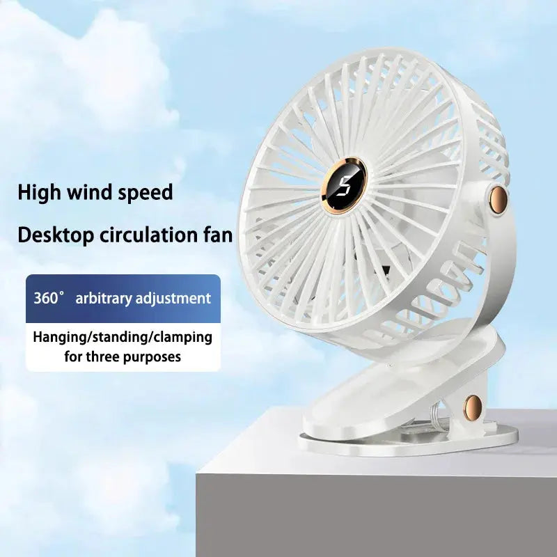 8000mAh USB Rechargeable Clip Fan sitodo