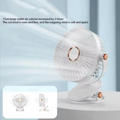 8000mAh USB Rechargeable Clip Fan sitodo