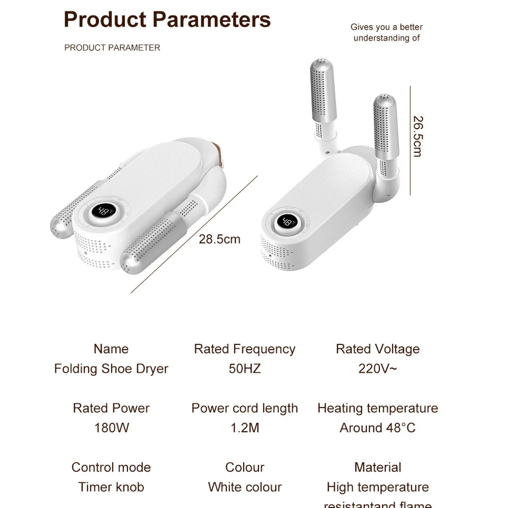 Foldable UV Shoes Dryer