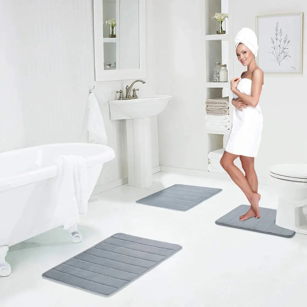 Absorbent Non-Slip Bathroom Rug sitodo