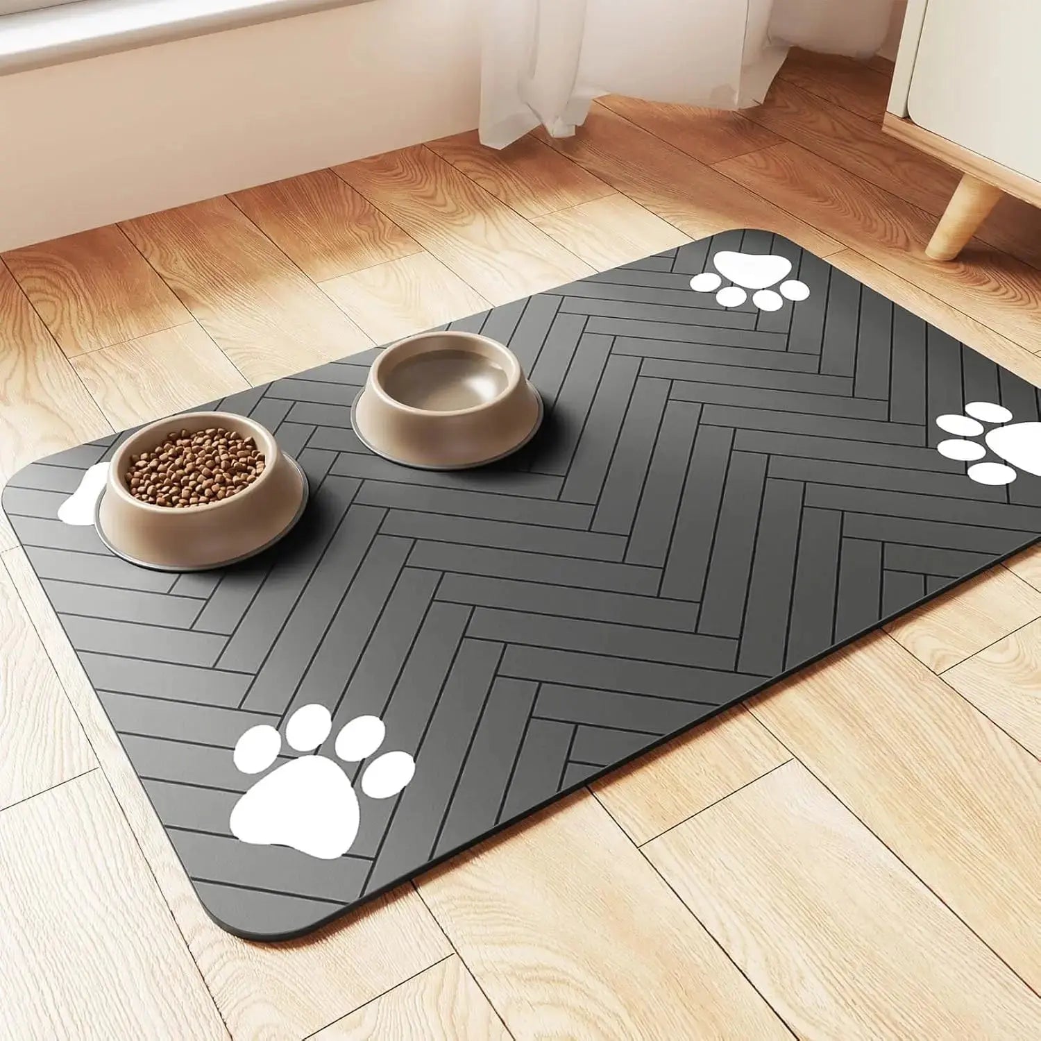 Absorbent Pet Placemat for Food and Water Bowl sitodo