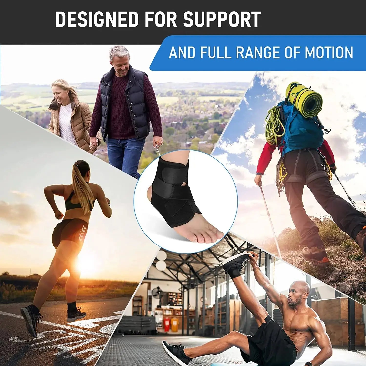 Adjustable Ankle Support Brace - Sitodo