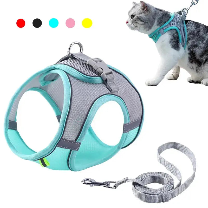 Adjustable Cat Harness Leash Set sitodo