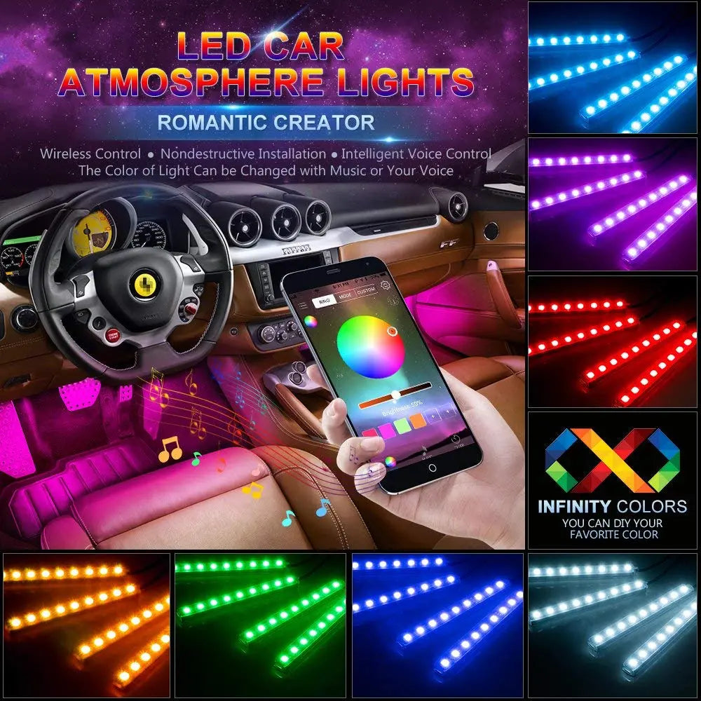 Ambient Interior LED Strip Light Car sitodo