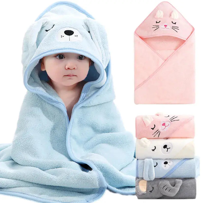 Baby Cartoon Hooded Bath Towel sitodo