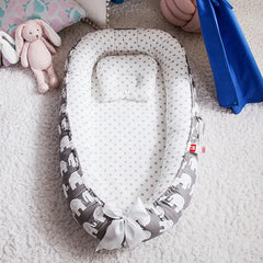 Baby Portable Crib Nest Bed with Pillow sitodo