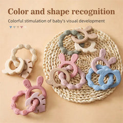 Baby Silicone Teether Ring sitodo