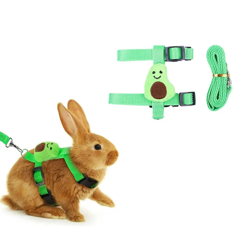 Cartoon Rabbit Harness and Leash Set sitodo