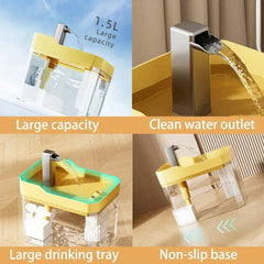 Cat Auto Filter Transparent Water Fountain sitodo