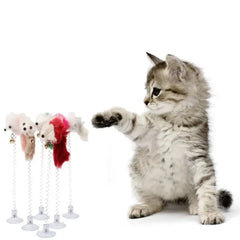 Cat Feather Mouse Toy with Mini Bell sitodo