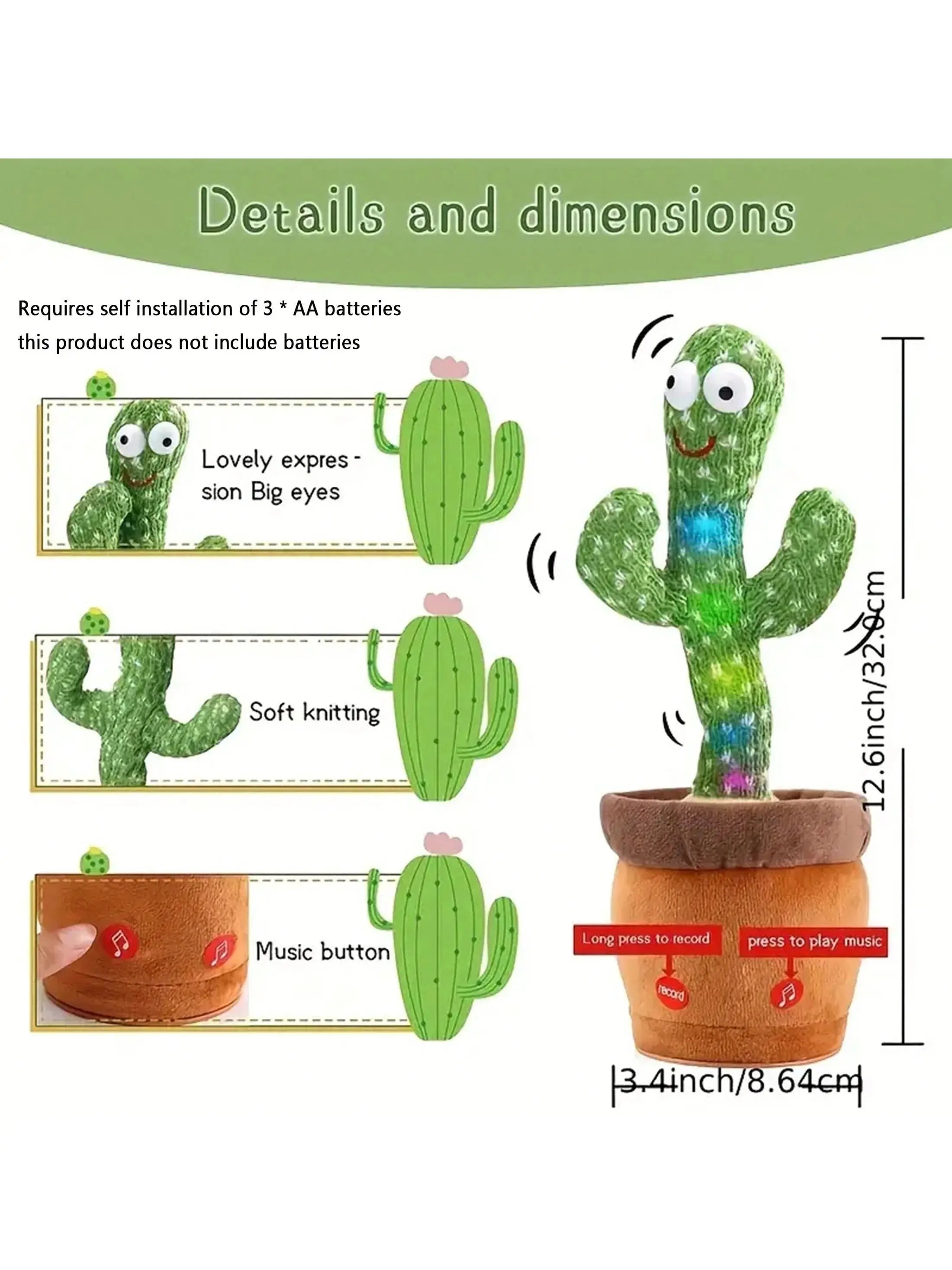 Dancing Talking Cactus Toy sitodo