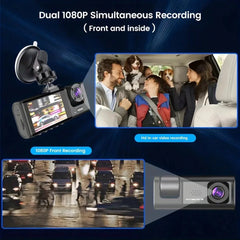 Dash Cam with IR Night Vision and 3 Cameras sitodo