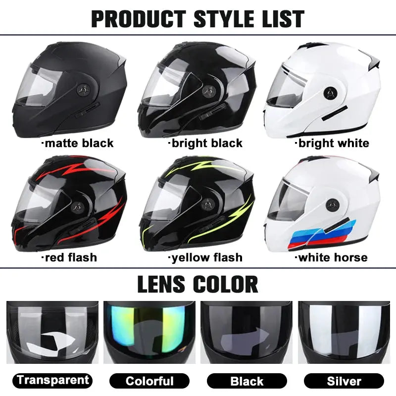 Double Lens Modular Flip Up Helmet sitodo