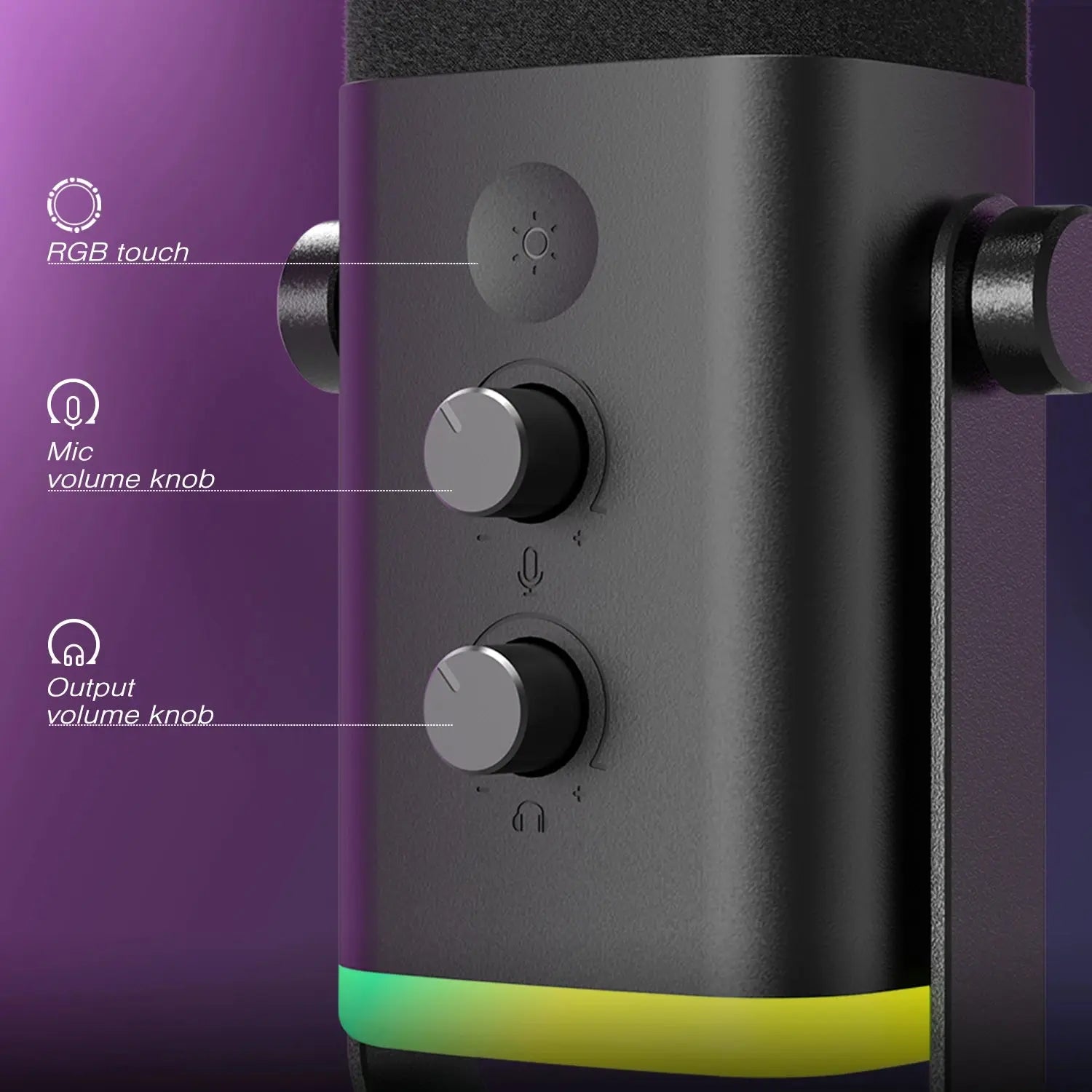 Dynamic Microphone with Touch Mute Button sitodo