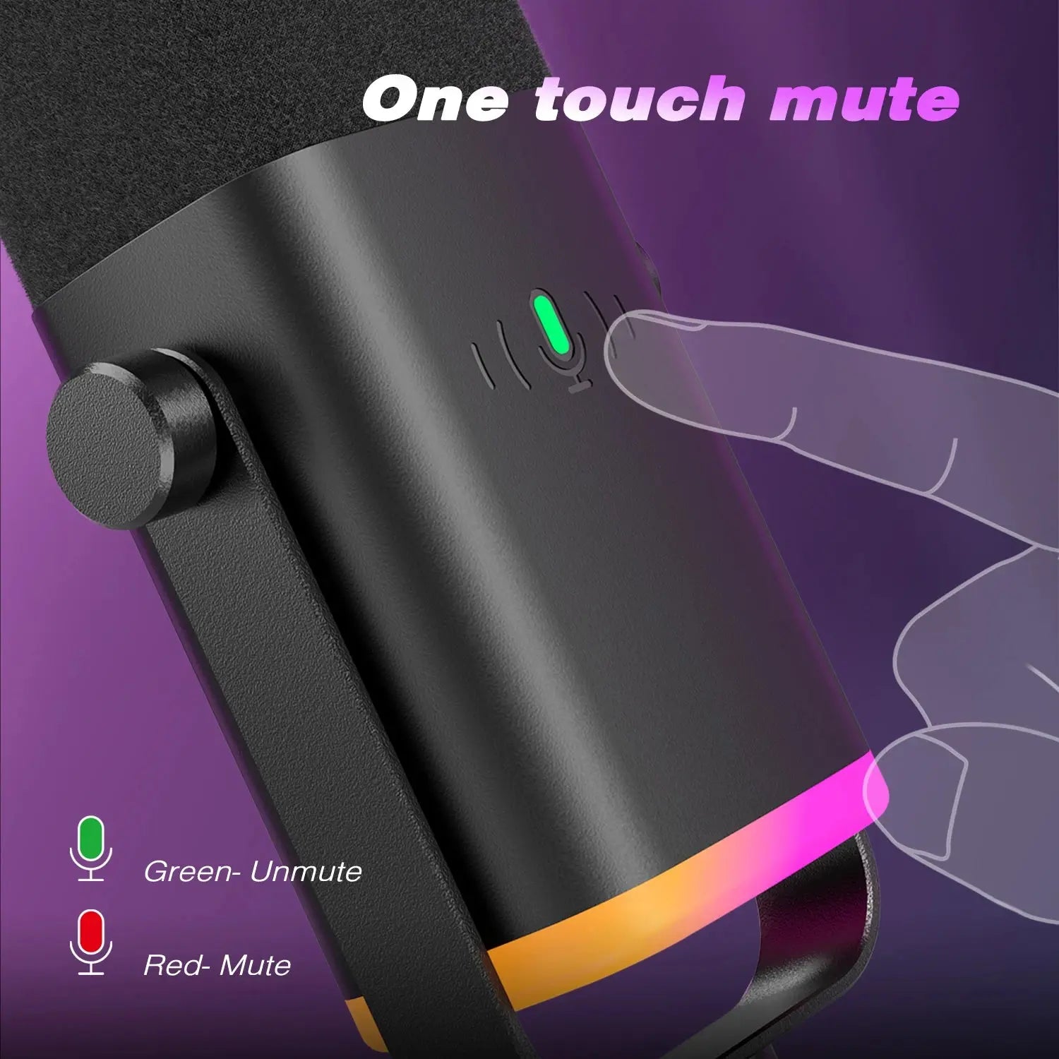 Dynamic Microphone with Touch Mute Button sitodo