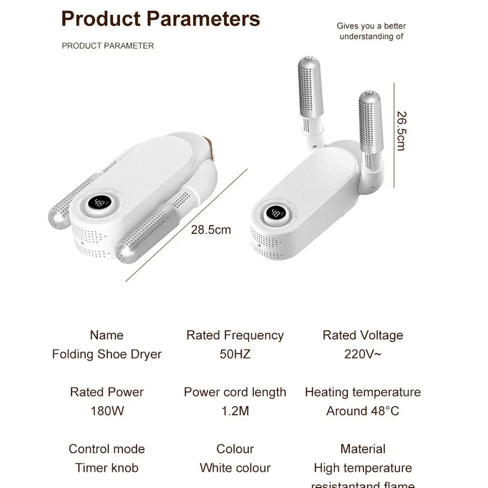 Foldable UV Shoes Dryer sitodo
