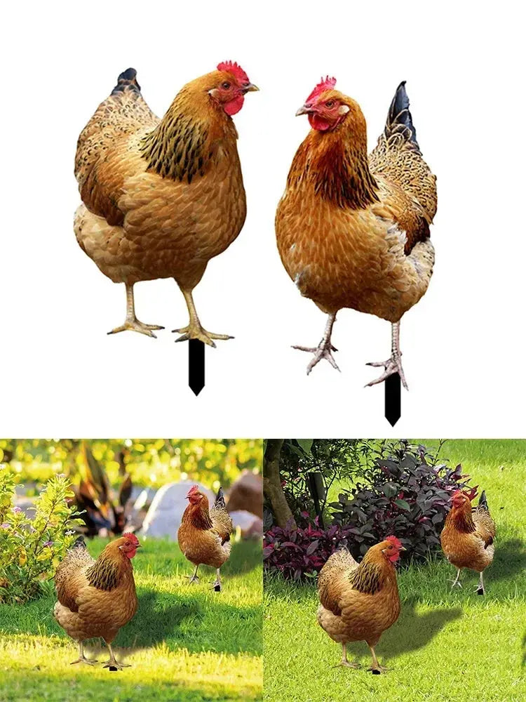 Garden Rooster Statue Chicken Sculpture - Sitodo