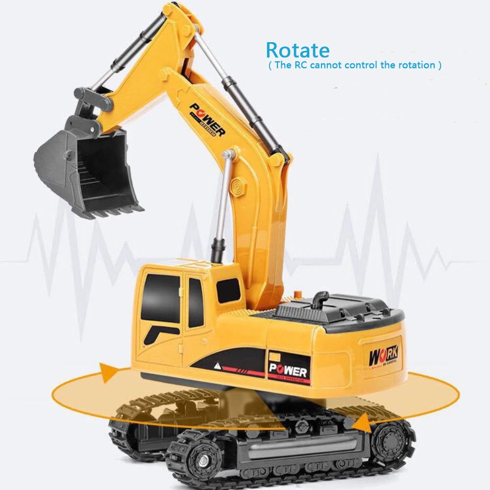 2.4Ghz 6 Channel 1:24 RC Excavator Toy