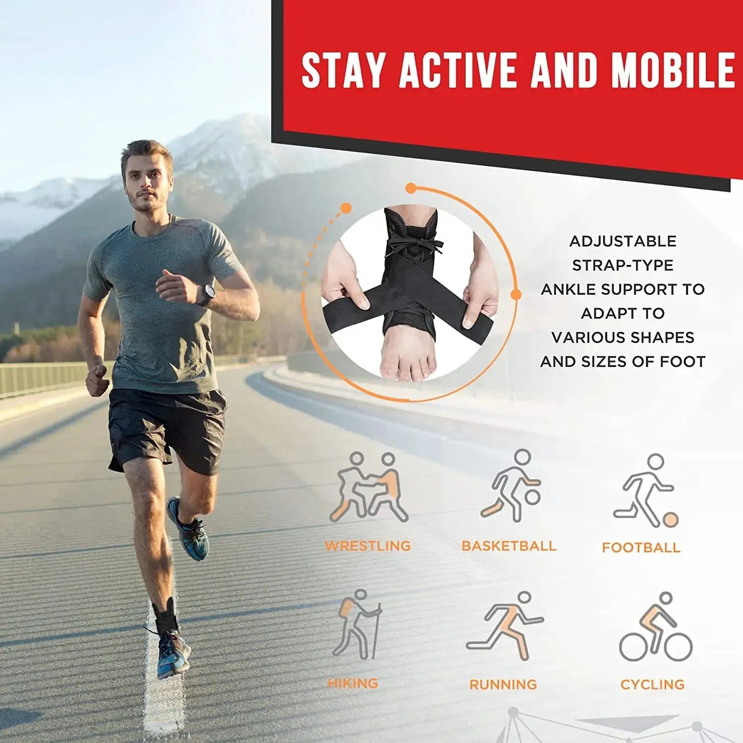 Lace-Up Adjustable Ankle Brace - Sitodo