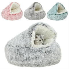 Luxurious Plush Cat Bed sitodo