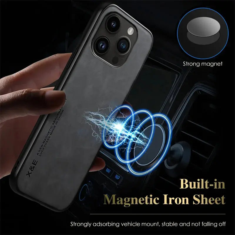 Luxury Magnetic Leather Phone Case For iPhone - Sitodo