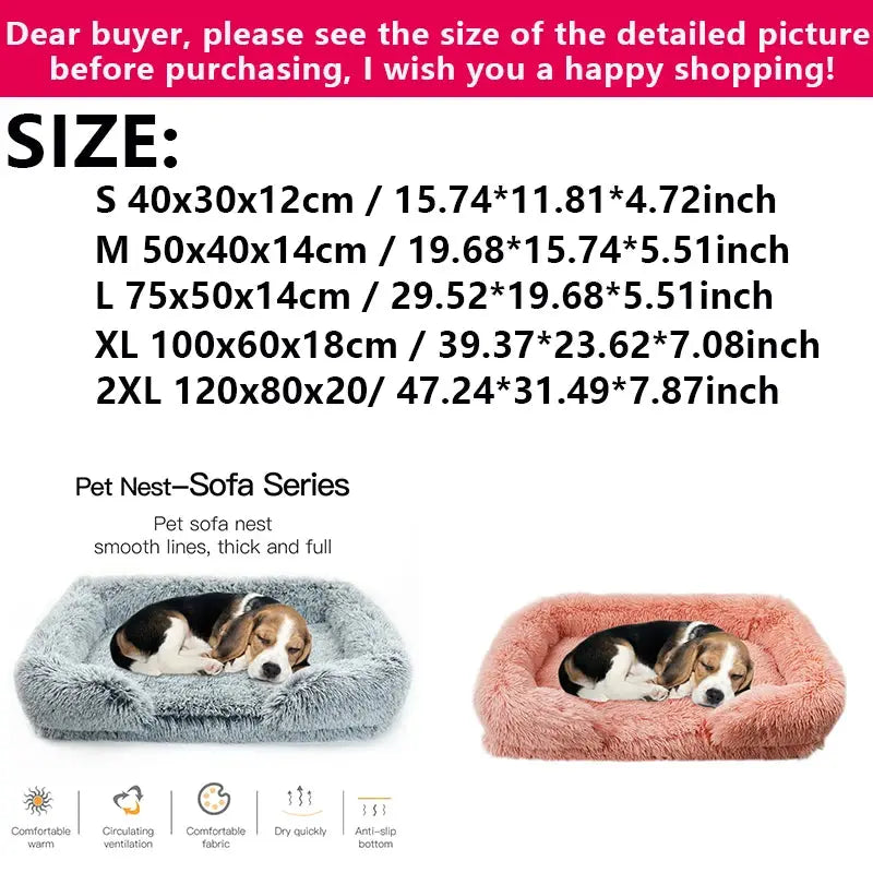 Pet Dog Plush Winter Thickened Bed sitodo