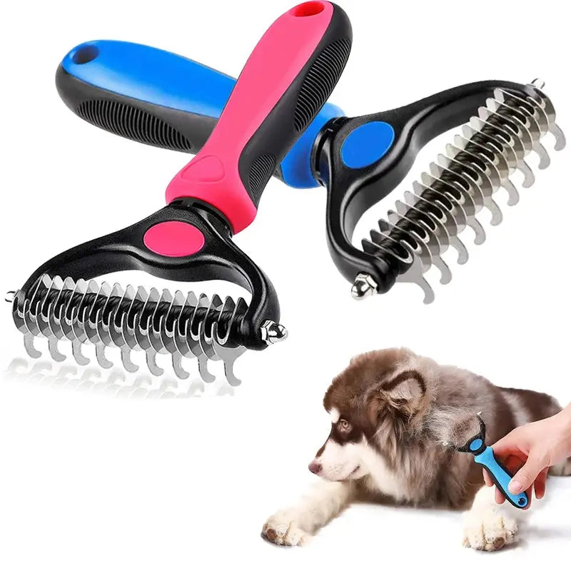 Pet Double-sided Shedding Brush sitodo