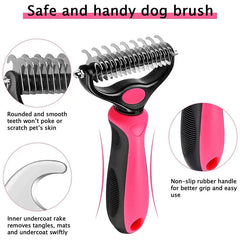 Pet Double-sided Shedding Brush sitodo