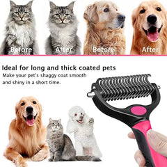 Pet Double-sided Shedding Brush sitodo