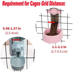 Pet Feeder Cage Hanging Bowl sitodo