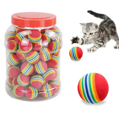 Rainbow EVA Cat Interactive Toys Ball sitodo