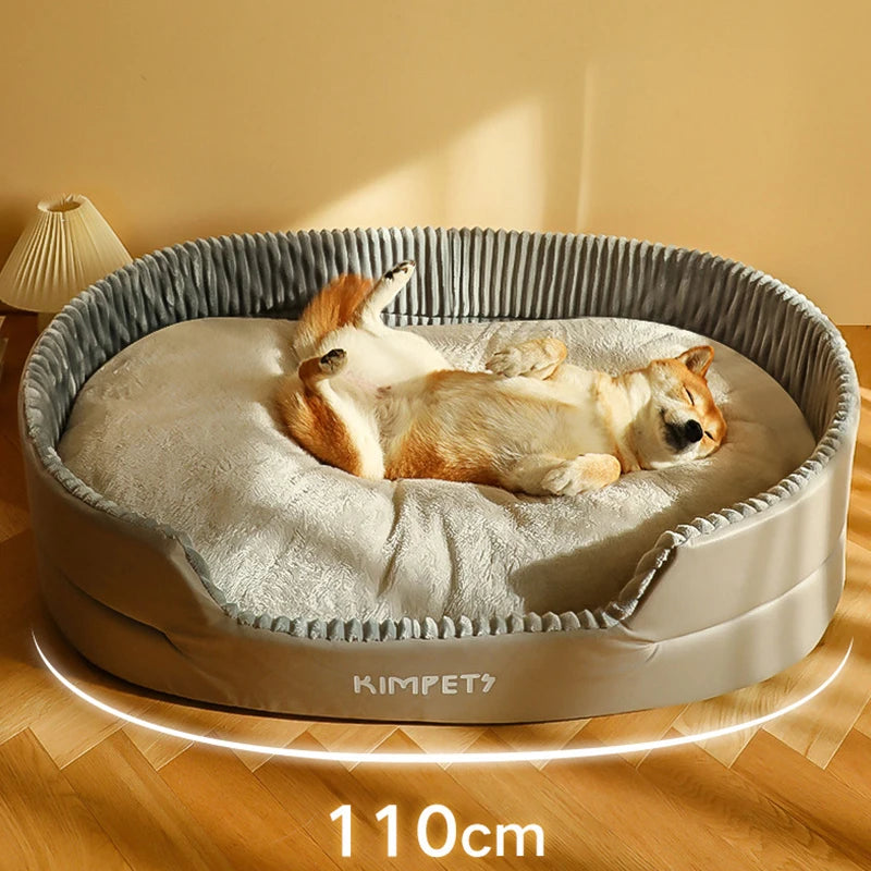 Pet Removable Square Plush Kennel Bed