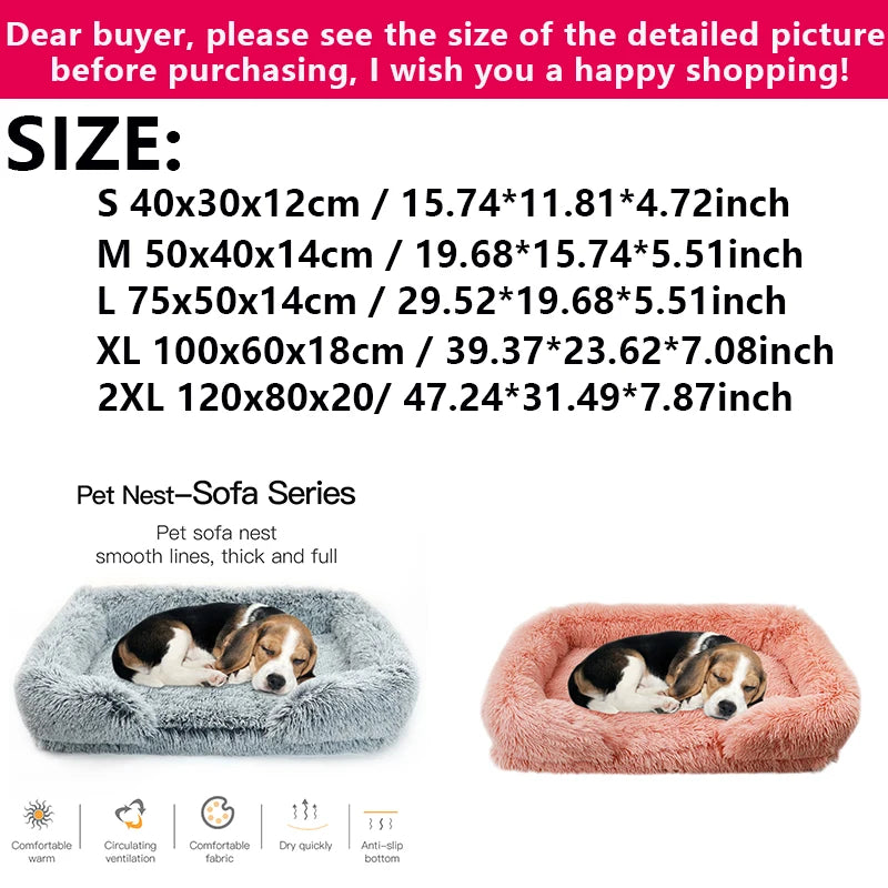 Pet Dog Plush Winter Thickened Bed