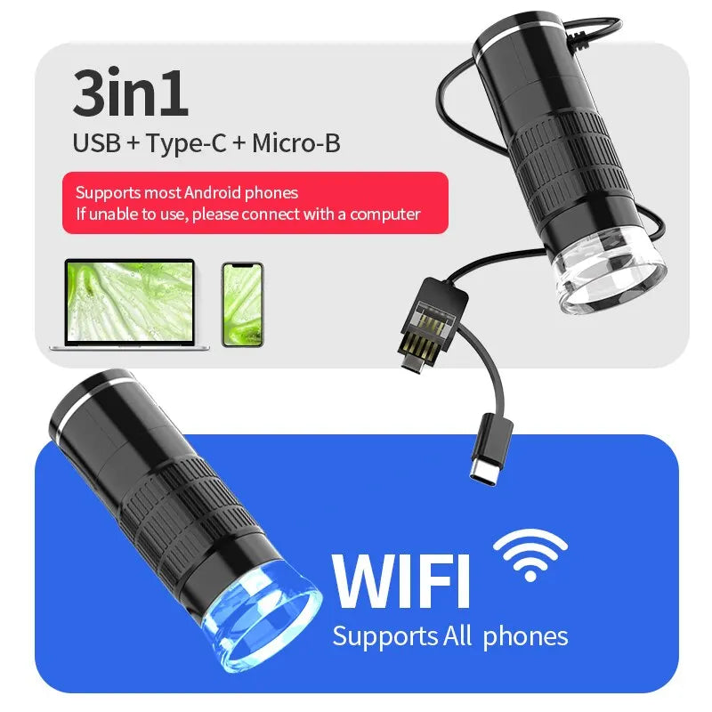 Wireless Digital Microscope with Flexible Stand