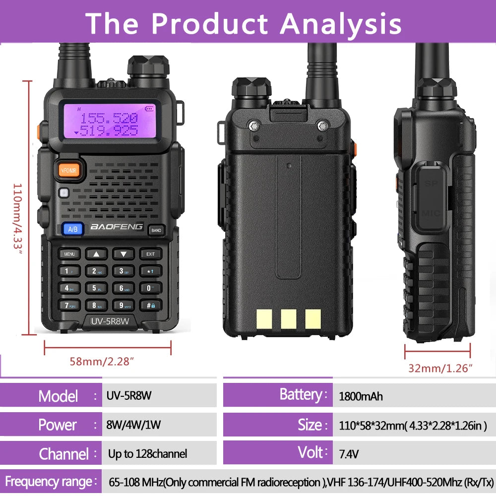 UV-5R Handheld Walkie Talkie