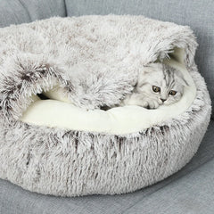 Luxurious Plush Cat Bed