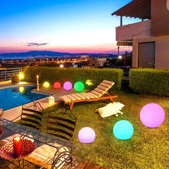 Luces LED de bola para jardín, lámpara de suelo con Control remoto para césped, piscina, fiesta de boda, vacaciones, decoración del hogar