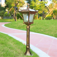 TYLA Luces para césped al aire libre Lámpara de jardín marrón retro LED impermeable IP65 decorativa para el hogar para dúplex