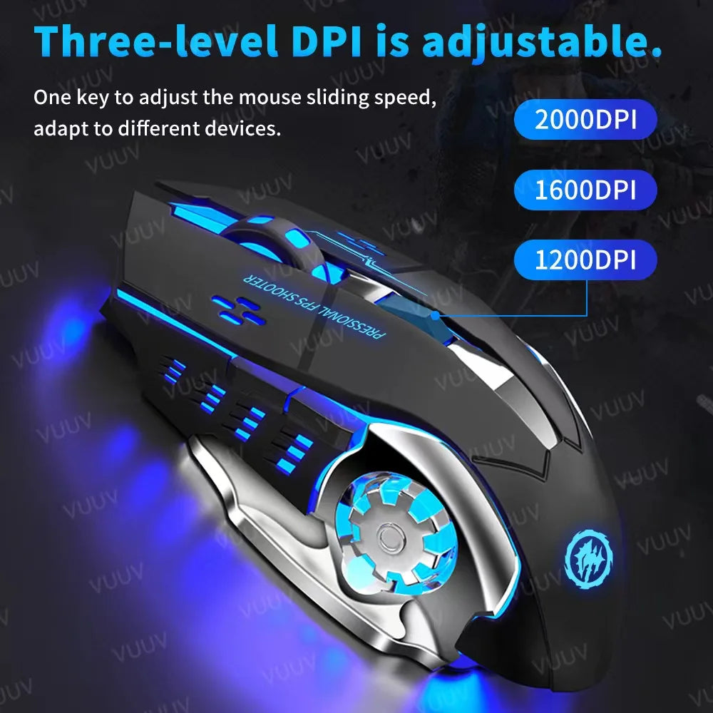 Rechargeable Wireless Gaming Mouse