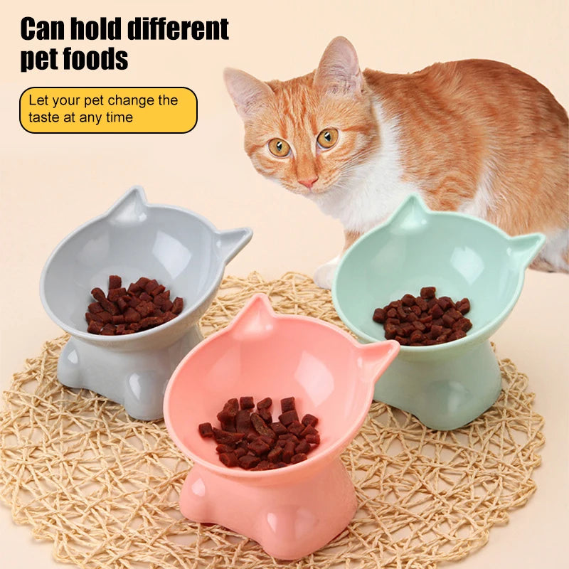 Oblique Mouth Cat Shape Cat Bowl