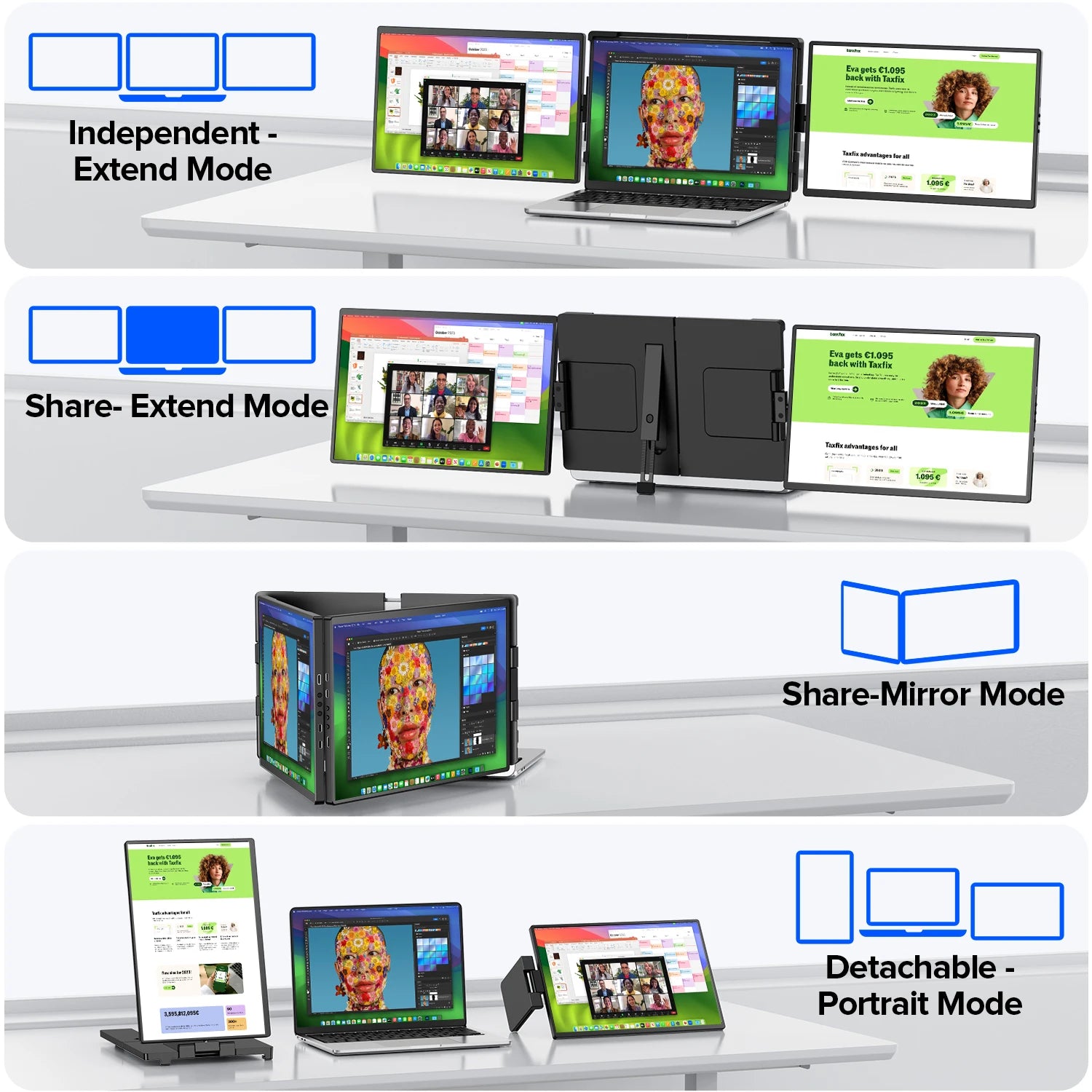 2K Triple Portable Monitor